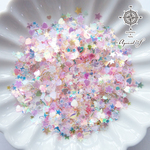 ホログラム ミックス 約5ｇ 【 ゆめかわ ◇ ピンク × クリア 系 】( ハート / 星 / 月 / 桜 ) ネイル レジン 封入素材 