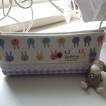 ラベンダー　うさぎさん　ペンケース