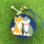 柴わんこのマカロンポーチ☆４ｃｍ
