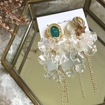 アンティーク ヴィンテージ  ボタン 大ぶりピアス/イヤリング 結婚式