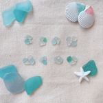 シーグラス*ミニミニピアス