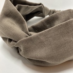 国産ダブルガーゼのクロスヘアターバン ブラウン