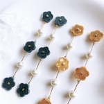 No.117 お花 ロングアクセサリー(yellow･blue)