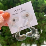 クリアピアス／イヤリング　くねくねピアス
