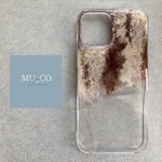 【iPhone13対応】 MU_CO. original nuance iPhone case  【ダスティbrown】ハーフペイント