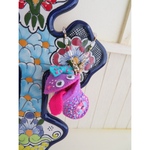 ミラー刺繍のウツボカズラモンスター/リボン パープル 2107-⑯￥2500