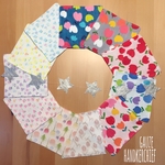 3枚セット⭐︎ ガーゼとタオルのミニハンカチ　フラワー⑭