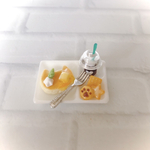 ミニチュア パンケーキのおやつプレート(フォーク付き)