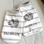 犬服！Msize！太ボーダー×細ボーダー切り替え！インデアン