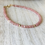 14kgf天然石✴︎インカローズ✴︎ブレスレット