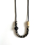 statement U necklace 【black chic】ポリマークレイロングネックレス