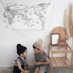 タペストリー Big / World Map コットンリネン | 子ども部屋 | インテリア | 世界地図 | 地図