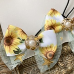 プチギフト⭐️ひまわり×チュール⭐️キッズリボンへアゴム２点セット