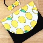【再販】☆移動ポケット☆レモン柄　ハンカチティッシュポーチ　リボン付き
