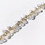 【1pcs(10cm) #51】パールビーズランダムチェーンタッセル