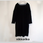 《SALE》　ルーズニットワンピース　ブラック