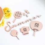 【特集掲載】木製［送料込］レターバナー［ Summer Festival ］夏祭り　縁日 おうち縁日 お祭り　飾り ガーランド　フォト　ウッドレター　ウッドバナー　パーティー　