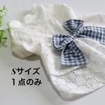 犬服『Sサイズ　１点のみ　ホワイトサークルレース　ワンピース』セール