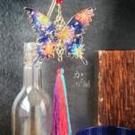 花火の蝶かんざし 〜瑠璃に彩〜（hair ornaments of butterfly〜firework flower〜 ）