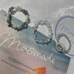 ビーズリング💍Black&White 3Set