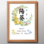 【命名書】夏デザイン8種類♡ニューボーンフォトお七夜