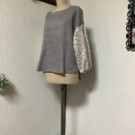 リネン　グレージュ　ブラウス💕