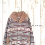 ショールカラーカーディガンsize130-140