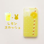 レモンスカッシュ　ウサギ　スマホケース