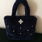 77.ビジュー ファー バッグ