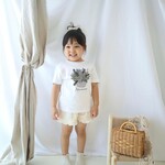 (size80~130)名前入りTシャツ【フラワーバスケット】