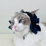 花とフリルのヘッドドレス 