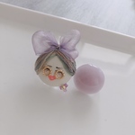 momonピアス／イヤリング　パープル
