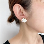 冬のダリアビジューピアス/イヤリング