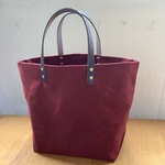 (再販）大きめパラフィン帆布トートバッグ　革持ち手　ＥＺ