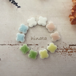 【値下げsale】選べるパステルカラーのお花タイルイヤリング/ピアス