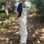 linen100%エプロン  オーダーメイドエプロン・ ショップ名刺繍・名入れ・刺繍・セミオーダー・キッチン・ファッション•秋•衣替え•リネン•