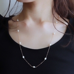 14kgf  淡水パール　セミロングネックレス