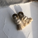 ロープ　ピアス　ホワイト