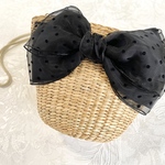 【再販なし】オーガンジーリボンのカゴバッグ♡Mサイズ