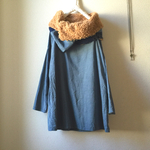 (再)cottonドット柄grayコーデュロイワンピ♪ティペットset