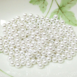 穴なしイミテーションパール　ホワイト　６mm　１０g　１００個前後    B-15-6