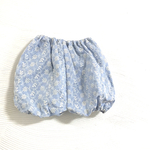 淡水色　刺繍生地　かぼちゃパンツ