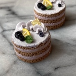 ミニチュア　ブルーベリーのネイキッドケーキ