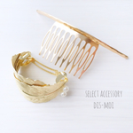 ［dis-moi］2点セット♡フェザーバレッタ&クレセントコーム＊ヘアアクセサリー＊フェザーポニー【4】