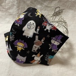 ❄接触冷感加工❄❁✿✾ 送料無料 ✾✿❁︎大人用マスク ハロウィン🎃 うさぎ♡猫♡黒 秋マスク おしゃれマスク マスク