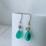 チェコガラス チタンフックピアス