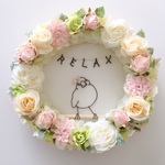 ぷっくり文鳥のRELAXフェアリーフラワーリース