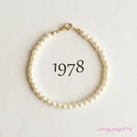 シンプルなパールのブレスレット