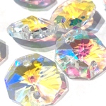 12個入り14mm2穴オクタゴンシャンデリアパーツ（AB）