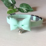 再入荷♡ 猫首輪 爽やか🍀ミント色の首輪